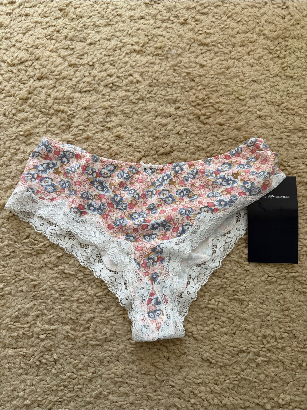 Brandy melville floral lace underwear